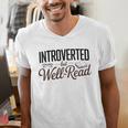 Introverted But Well-Read Book Lover Men's V-Neck T-Shirt