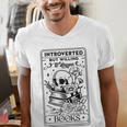 Introverted BUT Willing To Discuss Books Book Lover Men's V-Neck T-Shirt