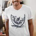 Italian Greyhound Whippet Dog Reading Book Hammock Iggy Mom Men's V-Neck T-Shirt