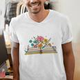 Its a Good Day To Read a Book Librarian Books Reading Floral Men's V-Neck T-Shirt