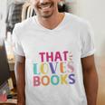 Just a Girl Who Loves Books Reader Girls Bookish Women Men's V-Neck T-Shirt