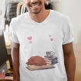 Just a Girl Who Loves Dogs Books Coffee T-Shirt Men's V-Neck T-Shirt