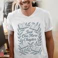 Just One More Chapter Blue Book Lover Reading Quote Men's V-Neck T-Shirt