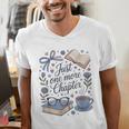Just One More Chapter Book Lover Reading Quote Men's V-Neck T-Shirt Just One More Chapter Book Lover Reading Quote Men's V-Neck T-Shirt
