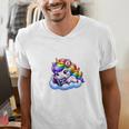 Just One More Chapter Bookish Book Unicorn Reading Book Men's V-Neck T-Shirt