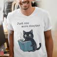 Just One More Chapter Bookworm Cat Book Lover Men's V-Neck T-Shirt