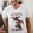 Just Pour Me My Coffee Hand Me My Book And Slowly Back Away Premium Men's V-Neck T-Shirt Just Pour Me My Coffee Hand Me My Book And Slowly Back Away Premium Men's V-Neck T-Shirt