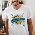 Kindness Is My Superpower Retro Comic Book T-Shirt Men's V-Neck T-Shirt