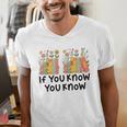 If You Know You Know 6 7 Reading Books Merry Christmas Men's V-Neck T-Shirt