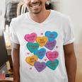Librarian Shirt Valentines Book Worm Reading Tshirt Premium Tri-Blend Men's V-Neck T-Shirt