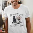 Life Better With 2 Cats Books Kitten Kitty Women Girls Kids Men's V-Neck T-Shirt