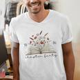 Life Chapter Forty 1986 Floral Book 40th Birthday Men's V-Neck T-Shirt Life Chapter Forty 1986 Floral Book 40th Birthday Men's V-Neck T-Shirt