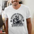 Literary Lover Reading Raccoon Books Premium Men's V-Neck T-Shirt Literary Lover Reading Raccoon Books Premium Men's V-Neck T-Shirt