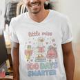 Little Miss 100 Days Smarter Cute Goose Reading Books Girls Men's V-Neck T-Shirt Little Miss 100 Days Smarter Cute Goose Reading Books Girls Men's V-Neck T-Shirt
