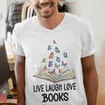 Live Laugh & Love Books Reading Butterfly Book Lover Bookish Premium Men's V-Neck T-Shirt Live Laugh & Love Books Reading Butterfly Book Lover Bookish Premium Men's V-Neck T-Shirt