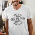 Love God Drink Coffee Read Books Book Lover Men's V-Neck T-Shirt Love God Drink Coffee Read Books Book Lover Men's V-Neck T-Shirt