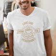 Love God Drink Tea Read Books Lovers Vintage Christian Men's V-Neck T-Shirt Love God Drink Tea Read Books Lovers Vintage Christian Men's V-Neck T-Shirt