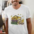 Mardi Gras Book Lover Reading Reader Men Women Kids Men's V-Neck T-Shirt