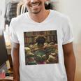 Melanin Afro Women Educated Reading Book History Girls Men's V-Neck T-Shirt Melanin Afro Women Educated Reading Book History Girls Men's V-Neck T-Shirt