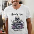 Morally Grey Book Club Gothic Vintage Style Men's V-Neck T-Shirt Morally Grey Book Club Gothic Vintage Style Men's V-Neck T-Shirt
