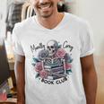 Morally Grey Skeleton Reading Smut Smutty Spicy Books Lover Men's V-Neck T-Shirt Morally Grey Skeleton Reading Smut Smutty Spicy Books Lover Men's V-Neck T-Shirt