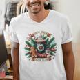 North Pole Book Club Books Reading Mug Gingerbread Men's V-Neck T-Shirt North Pole Book Club Books Reading Mug Gingerbread Men's V-Neck T-Shirt