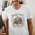 North Pole Book-Club Hot Cocoa Served Daily Christmas Book Men's V-Neck T-Shirt North Pole Book-Club Hot Cocoa Served Daily Christmas Book Men's V-Neck T-Shirt