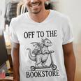 Off To The Bookstore Reading Bookworm Men's V-Neck T-Shirt