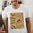 Orange Comic Book Orange Color Graphic Premium Tri-Blend Men's V-Neck T-Shirt