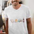The Perfect Weekend Camping Essentials Wine Books Campfire Men's V-Neck T-Shirt The Perfect Weekend Camping Essentials Wine Books Campfire Men's V-Neck T-Shirt