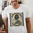 Poirot Mystery Books Vintage Detective Premium Tri-Blend Men's V-Neck T-Shirt