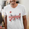 Poppy Field Wizard Of Oz Cowardly Brave Lion Book Men's V-Neck T-Shirt Poppy Field Wizard Of Oz Cowardly Brave Lion Book Men's V-Neck T-Shirt