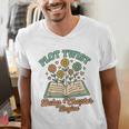 Pregnancy Announcement Book Lover Reveal Pregnant Men's V-Neck T-Shirt