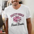 Pretty Girls Read Books Bookworm Book Lover Teacher Men's V-Neck T-Shirt Pretty Girls Read Books Bookworm Book Lover Teacher Men's V-Neck T-Shirt