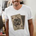 Queen Of Books Playing Card Aesthetic For Book Lovers Premium Tri-Blend Men's V-Neck T-Shirt Queen Of Books Playing Card Aesthetic For Book Lovers Premium Tri-Blend Men's V-Neck T-Shirt