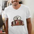 Read More Banned Books Reader Cat Lover Librarian Freedom Men's V-Neck T-Shirt