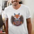 I Read Banned Books Sly Fox Reading Books Men's V-Neck T-Shirt