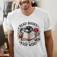 Read Books Be Kind Stay Weird Dragon Book Lover Men's V-Neck T-Shirt