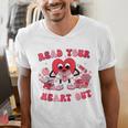 Read Your Heart Out Valentines Day Teachers Book Lovers Men's V-Neck T-Shirt
