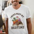 I Read Past My Bedtime Reading Dinosaur Book Lover Men's V-Neck T-Shirt I Read Past My Bedtime Reading Dinosaur Book Lover Men's V-Neck T-Shirt