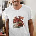 I Read Because Roasting People Is Frowned Upon Dragon Book Premium Tri-Blend Men's V-Neck T-Shirt