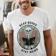 Reader Skeleton Read Books Be Kind Stay Weird Men's V-Neck T-Shirt Reader Skeleton Read Books Be Kind Stay Weird Men's V-Neck T-Shirt