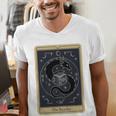 The Reader Tarot Card Mystic Dragon Book Magic Men's V-Neck T-Shirt The Reader Tarot Card Mystic Dragon Book Magic Men's V-Neck T-Shirt