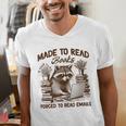 Reading Book Lover Made To Read Books Forces To Read Emails Men's V-Neck T-Shirt