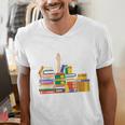 Reading Books Librarian Reader Nerd I'm Ok Teacher Men's V-Neck T-Shirt