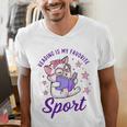 Reading Is My Favorite Sport Saying Quote Book Lovers Men's V-Neck T-Shirt Reading Is My Favorite Sport Saying Quote Book Lovers Men's V-Neck T-Shirt