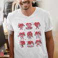 Reading Heart Book Valentines Day Teacher Women Girl Men's V-Neck T-Shirt