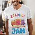 Reading Is My Jam I Love To Read Books Boy Girl Men's V-Neck T-Shirt