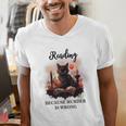 Reading Because Murder Is Wrong Books And Cats Book Lovers Men's V-Neck T-Shirt Reading Because Murder Is Wrong Books And Cats Book Lovers Men's V-Neck T-Shirt