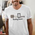 Reading Season Book Lover Librarian Cozy Bookworm Men's V-Neck T-Shirt